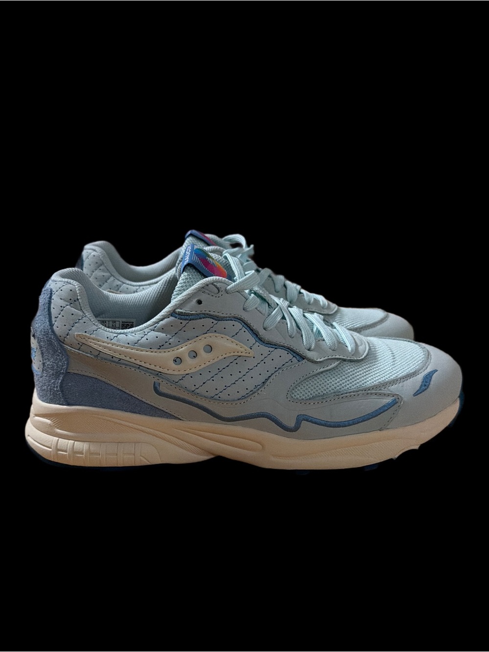 Saucony 3D GRID HURRICANE “Chromatic Pack” Light blue/White Men’s 10.5 NEW - Picture 2 of 13